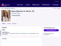 Website Screenshot Mark (Markie) N. White, PA