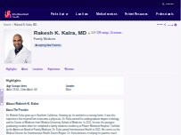 Website Screenshot Rakesh K. Kalra, MD