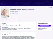 Website Screenshot James D. Wylie, MD