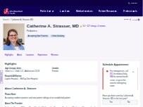 Website Screenshot Catherine A. Strasser, MD