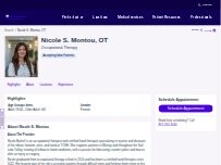 Website Screenshot Nicole S. Montou, DPT
