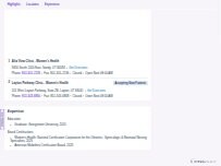 Website Screenshot Alexis Markay Stoker, CNM