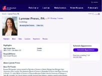 Website Screenshot Lynnae Prevo, PA