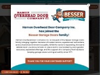 Website Screenshot Hamon Overhead Door Company Inc