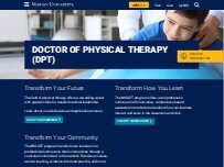 Website Screenshot Doctor of Physical Therapy Degree at Marian