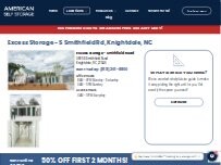 Website Screenshot Excess Storage- Smithfield Rd