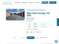 Website Screenshot Right Move Storage - Tomball