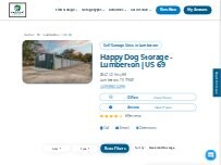 Website Screenshot Happy Dog Storage - Lumberton