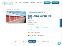Website Screenshot Right Move Storage - Highway 249