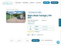 Website Screenshot Right Move Storage - Wylie