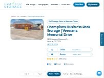 Website Screenshot Champions Business Park Storage