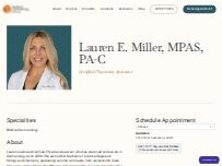 Website Screenshot SDG - Lauren E. Miller, MPAS, PA-C