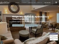 Website Screenshot Ridgeview Highlands Apartments & Townhomes 55+