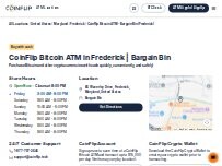 Website Screenshot CoinFlip Bitcoin ATM - Bargain Bin (Frederick)