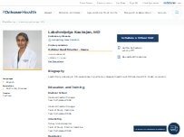 Website Screenshot Lakshmipriya Kasirajan, MD