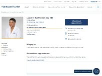 Website Screenshot Lauren D. Bartholomew, MD