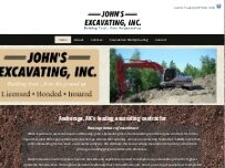 Website Screenshot John's Excavating Inc