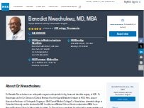 Website Screenshot Benedict Nwachukwu, MD, MBA