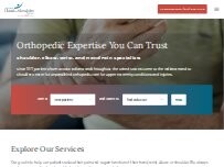 Website Screenshot Indiana Hand to Shoulder Center, an OrthoIndy Practice - Rushville