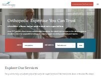 Website Screenshot Indiana Hand to Shoulder Center, an OrthoIndy Practice - Lafayette