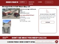 Website Screenshot Mission Storage - Half Moon Bay