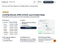 Website Screenshot CoinFlip Bitcoin ATM - Luxe Smoke Shop (Flint)