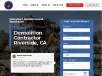 Website Screenshot Executive 1 Demolition & Restoration Riverside