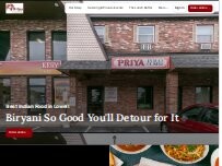 Website Screenshot Priya Indian Cuisine