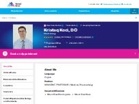 Website Screenshot Kristaq Koci, DO