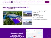 Website Screenshot Curio Storage IAH Airport
