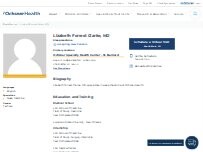 Website Screenshot Lizabeth Forrest Clarke, MD