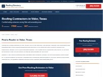 Website Screenshot Vidor Roofing Contractors