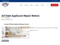 Website Screenshot All State Appliance Repair Reston
