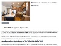 Website Screenshot All State Appliance Repair Lorton
