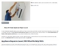 Website Screenshot All State Appliance Repair Laurel