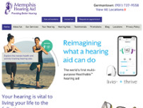 Memphis Hearing Aid & Audiological Services website screenshot