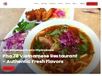 Website Screenshot Pho 78 Vietnamese Restaurant