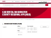 Website Screenshot Avis Car Rental