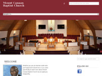 Mt Canaan Baptist Church website screenshot
