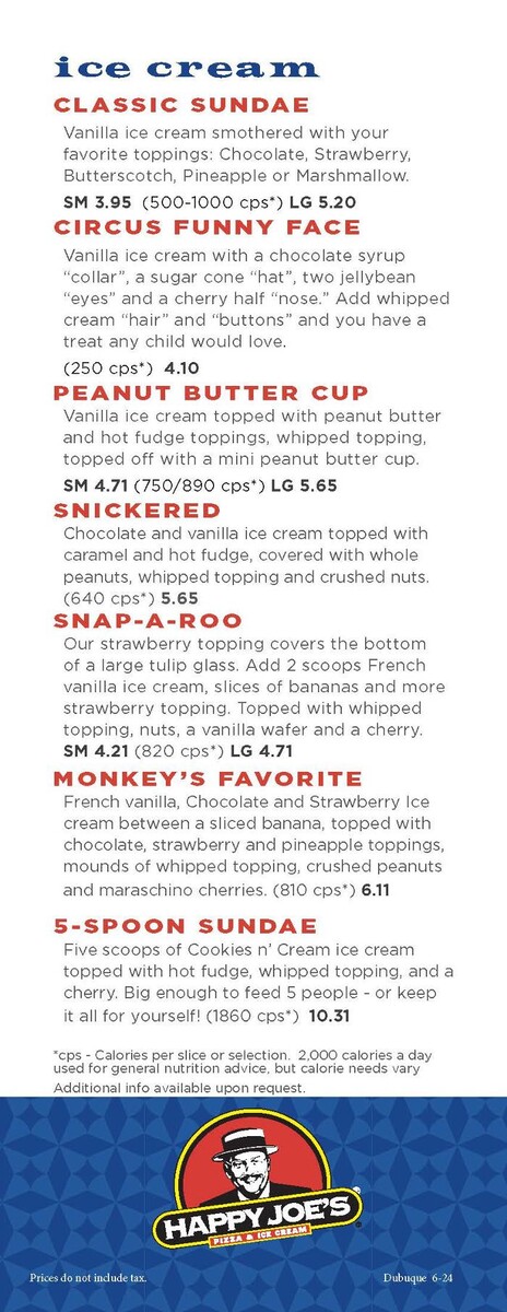 Images Happy Joe's Pizza & Ice Cream - Dubuque- Century Dr.