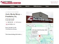 Website Screenshot Joe Hudson's Collision Center