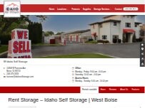 Website Screenshot Idaho Self Storage