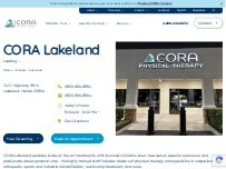 Website Screenshot CORA Physical Therapy Lakeland