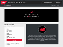 New Balance website screenshot