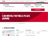 Website Screenshot Avis Car Rental