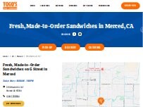 Website Screenshot TOGO'S Sandwiches