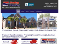 Mack Heating & Cooling Inc website screenshot