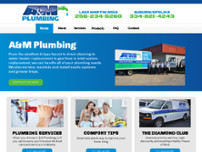 A & M Plumbing LLC website screenshot