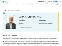 Website Screenshot Juan F. Lebron, MD