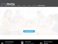 Metro  Hearing Services website screenshot